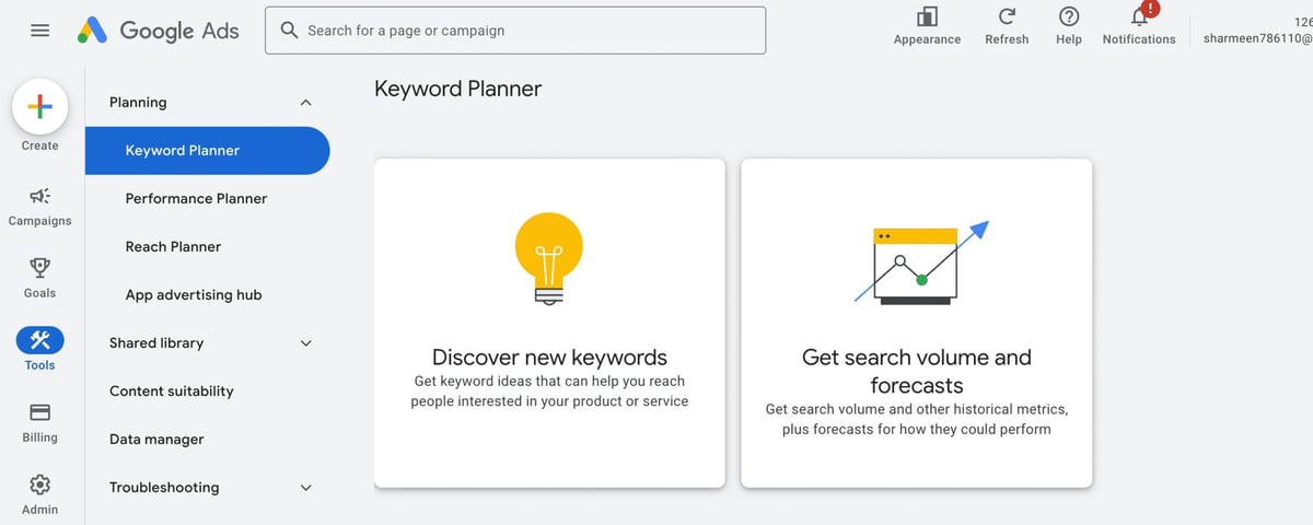 Google Keyword Planner