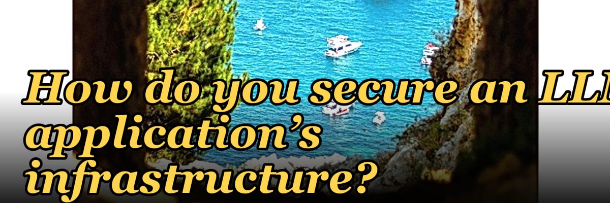 How do you secure an LLM application’s infrastructure?