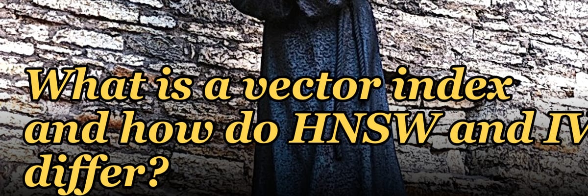 What is a vector index and how do HNSW and IVF differ?
