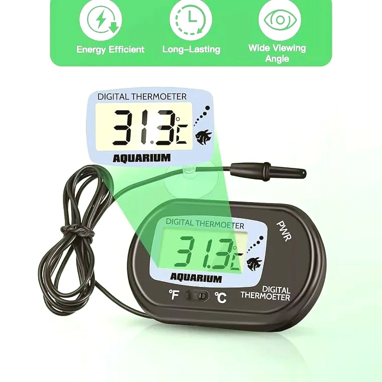 Zacro LCD Digital Aquarium Thermometer (Stick-On)