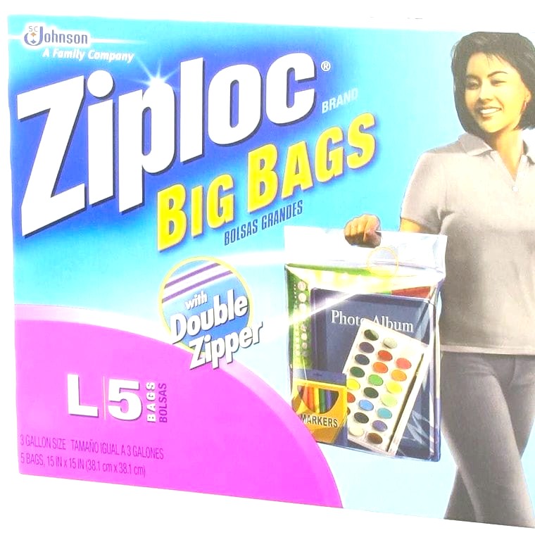 Ziploc Big Bags with Double Zipper (2.5-Gallon)