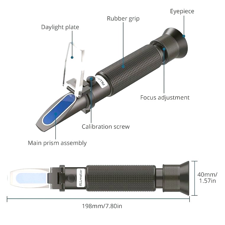 Refractometer for Seawater by HoneForest (HF-ATC)
