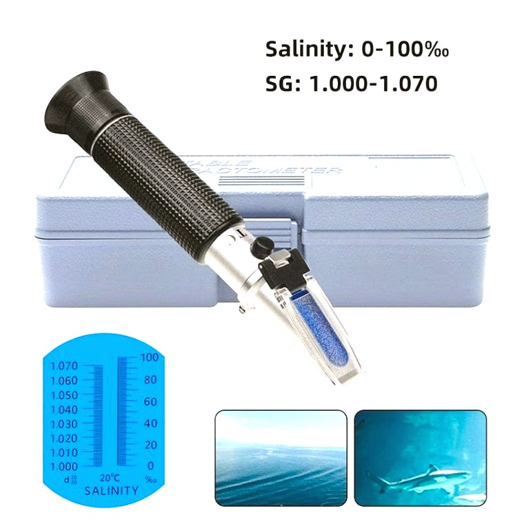 Salinity Refractometer by YIERYI (ATC-100)