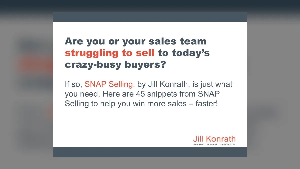 SNAP Selling by Jill Konrath — Cliff Notes Summary & Key Takeaways — figure 8