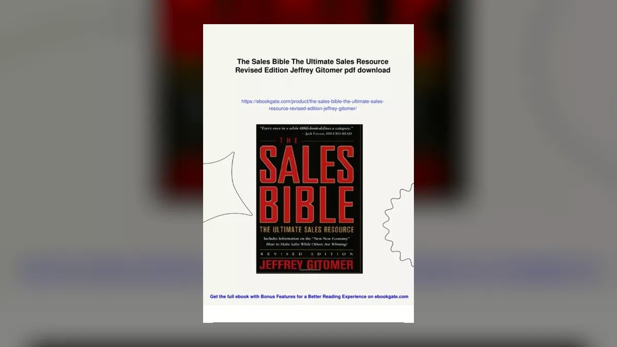 The Sales Bible by Jeffrey Gitomer — Cliff Notes Summary & Key Takeaways — figure 4