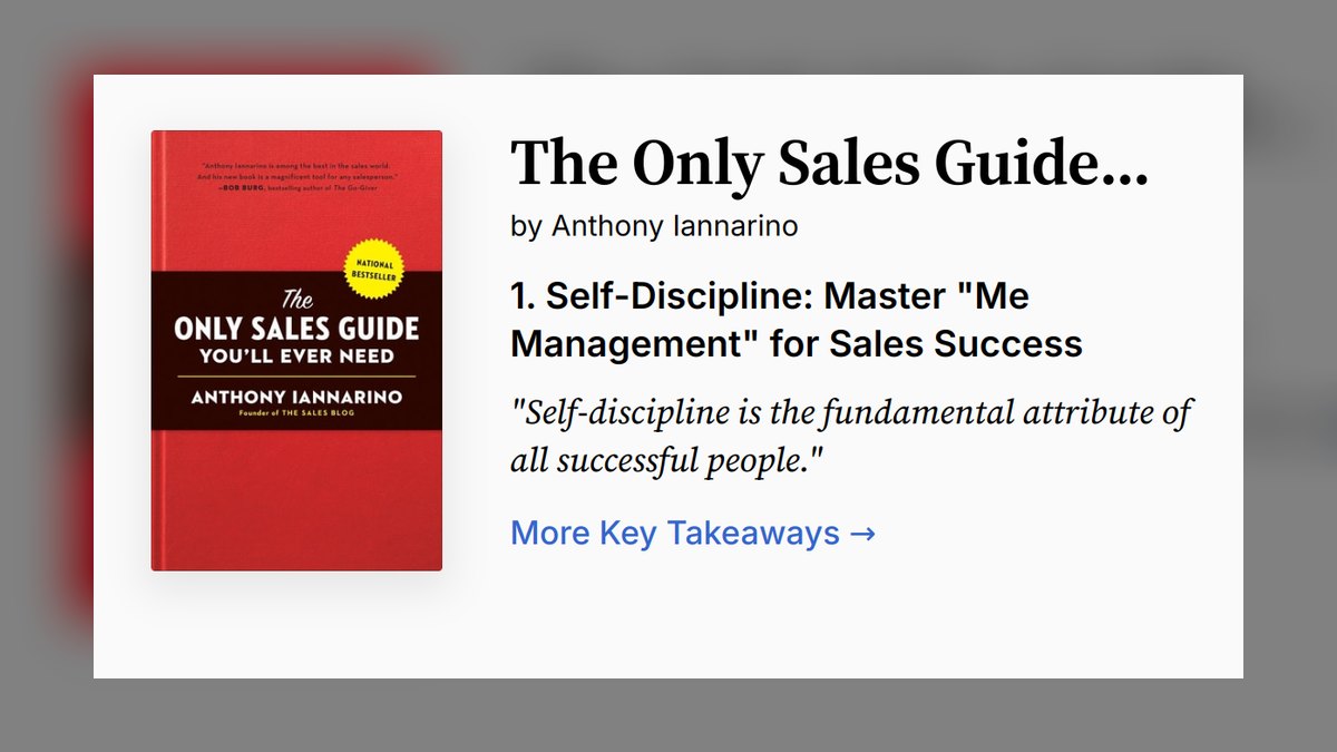 The Only Sales Guide You'll Ever Need by Anthony Iannarino — Cliff Notes Summary & Key Takeaways — figure 8