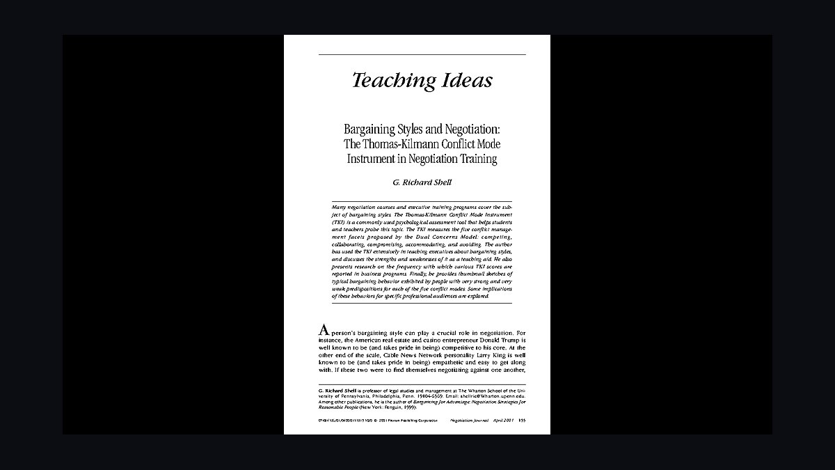 Bargaining for Advantage by G. Richard Shell — Cliff Notes Summary — figure 2