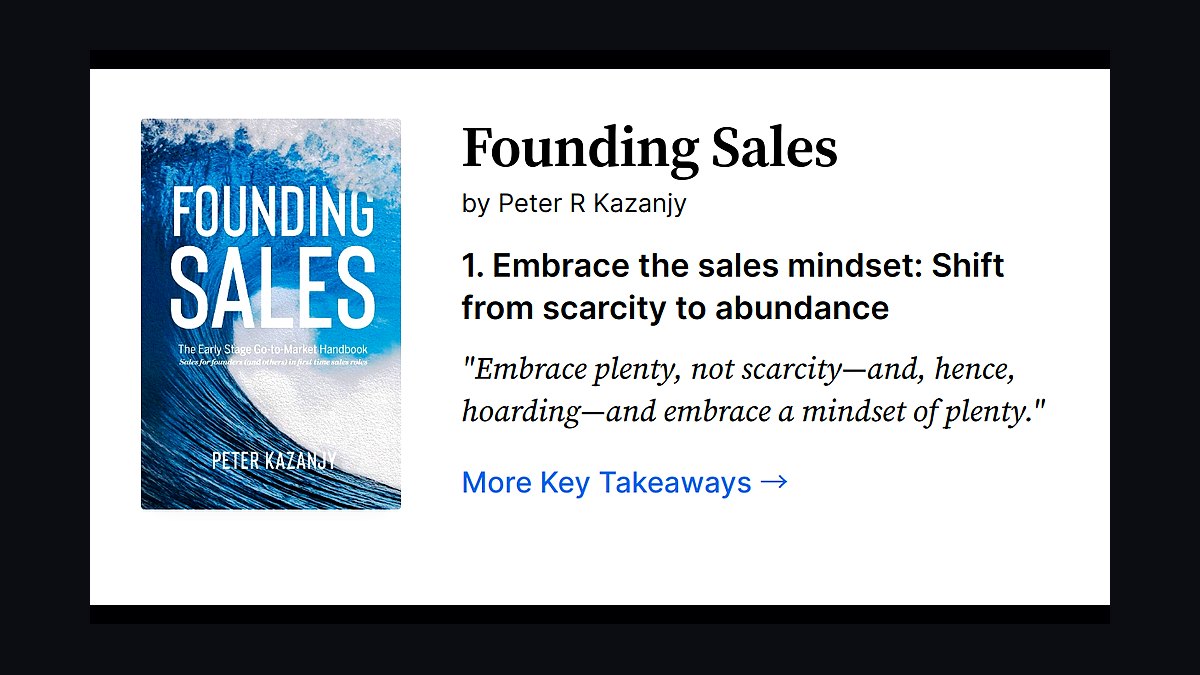 Founding Sales by Peter Kazanjy — Top 10 Key Takeaways for Sales Leaders in 2027 — figure 2