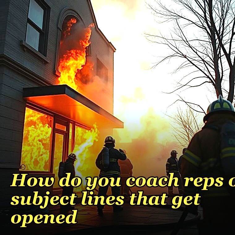 How do you coach reps on subject lines that get opened?