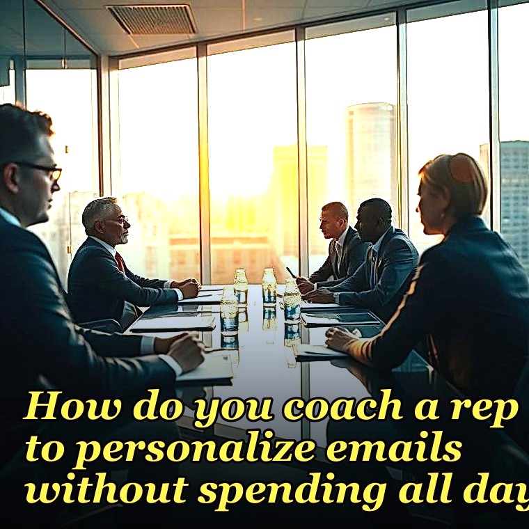 How do you coach a rep to personalize emails without spending all day?