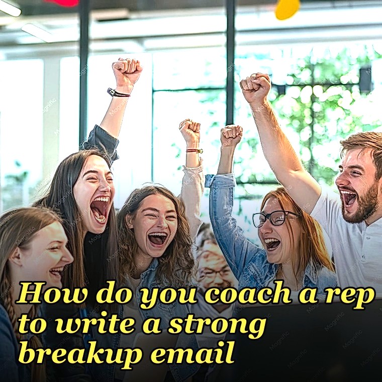 How do you coach a rep to write a strong breakup email?