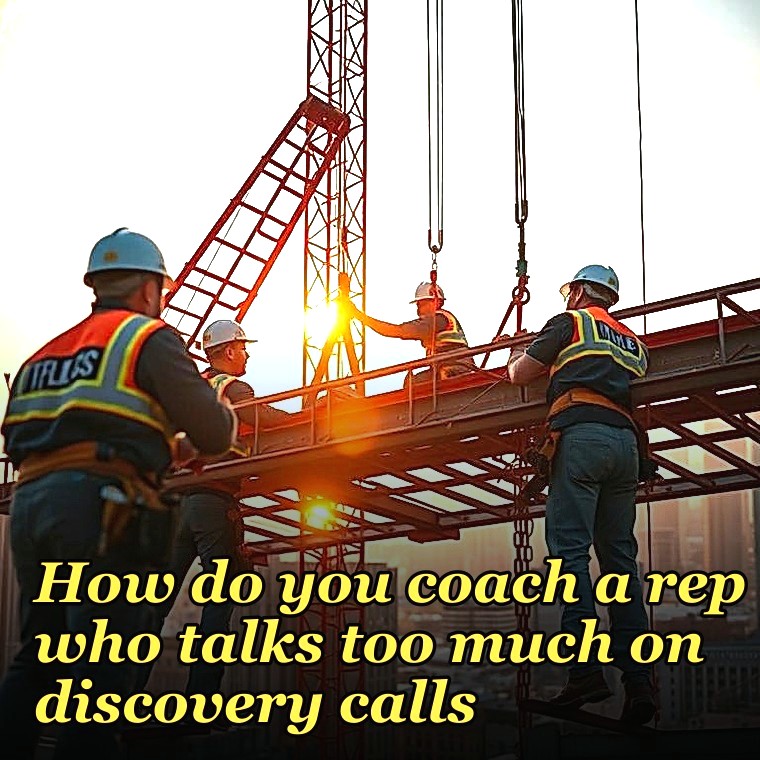 How do you coach a rep who talks too much on discovery calls?