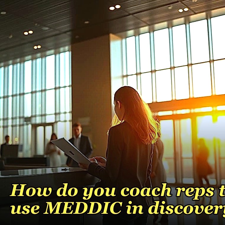 How do you coach reps to use MEDDIC in discovery?