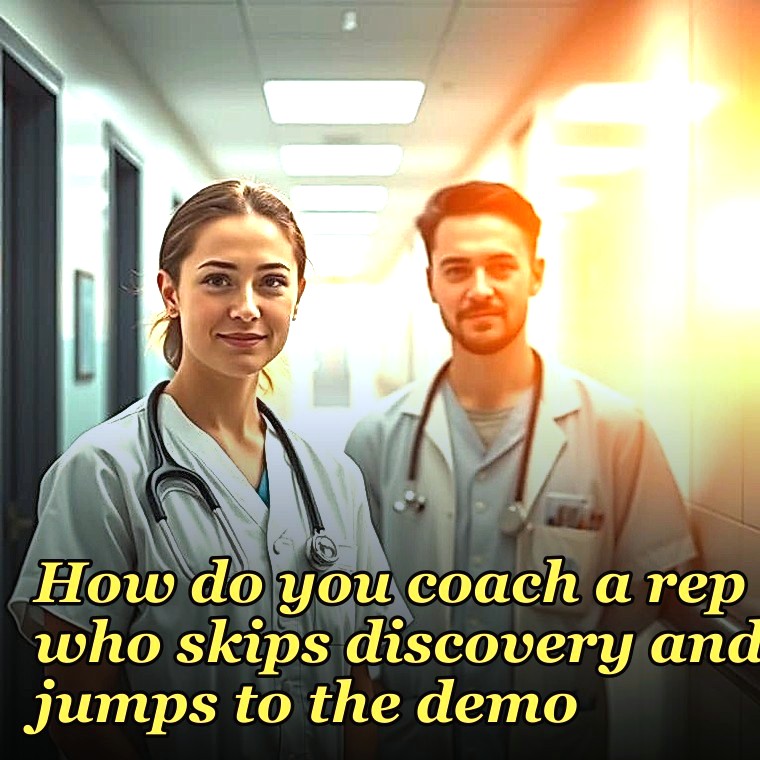 How do you coach a rep who skips discovery and jumps to the demo?