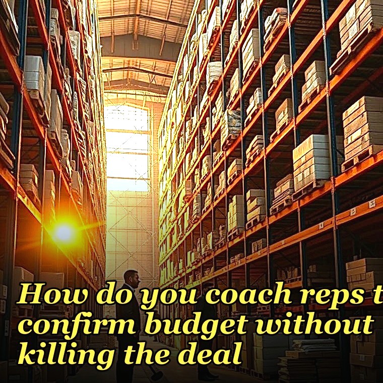 How do you coach reps to confirm budget without killing the deal?