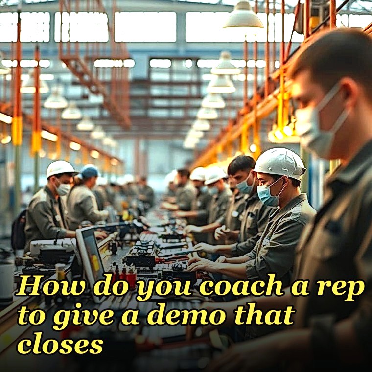 How do you coach a rep to give a demo that closes?