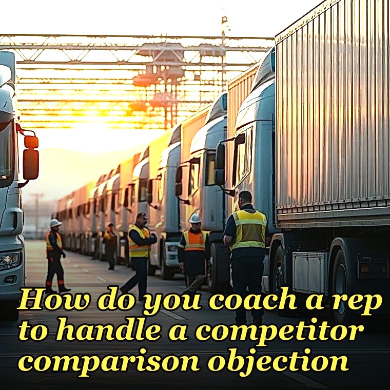 How do you coach a rep to handle a competitor comparison objection?