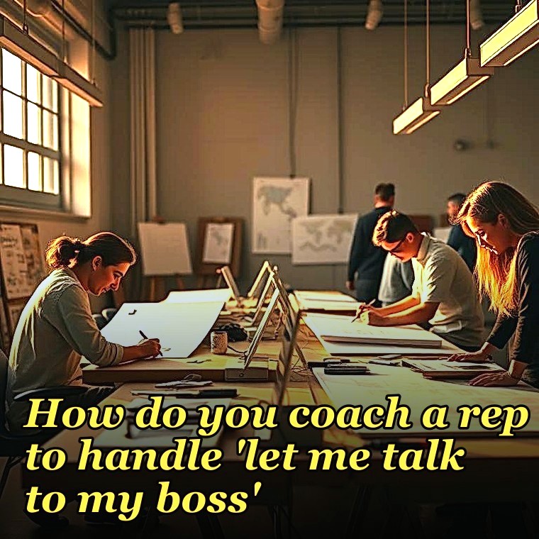 How do you coach a rep to handle 'let me talk to my boss'?