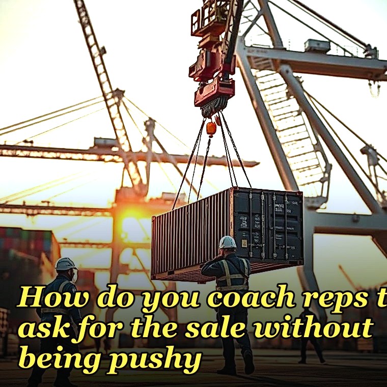How do you coach reps to ask for the sale without being pushy?