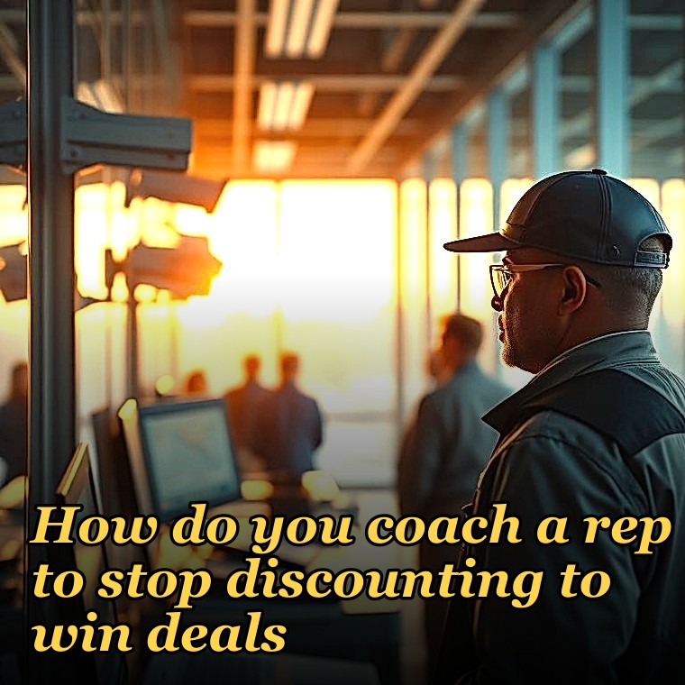 How do you coach a rep to stop discounting to win deals?