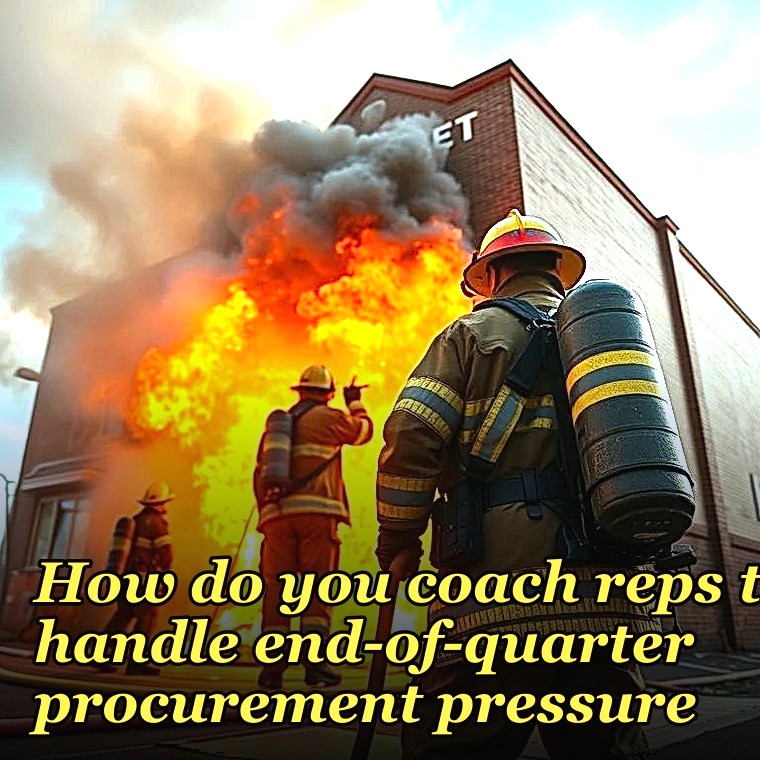 How do you coach reps to handle end-of-quarter procurement pressure?