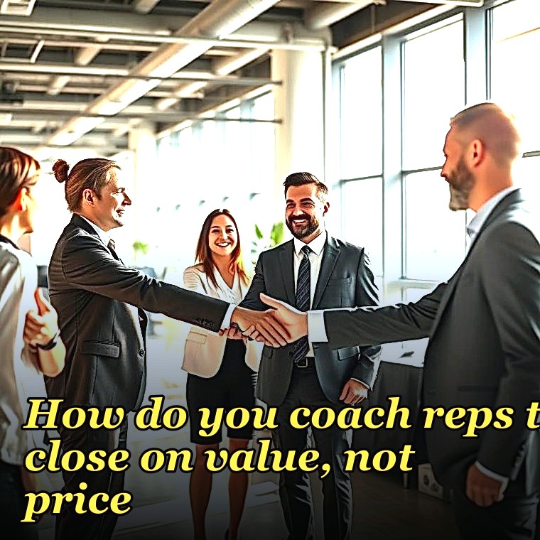 How do you coach reps to close on value, not price?