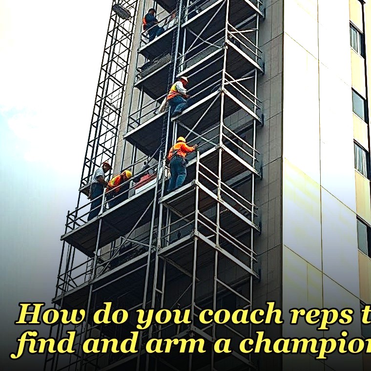 How do you coach reps to find and arm a champion?