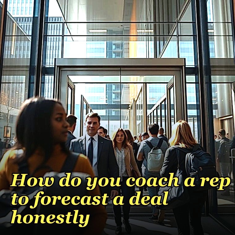 How do you coach a rep to forecast a deal honestly?