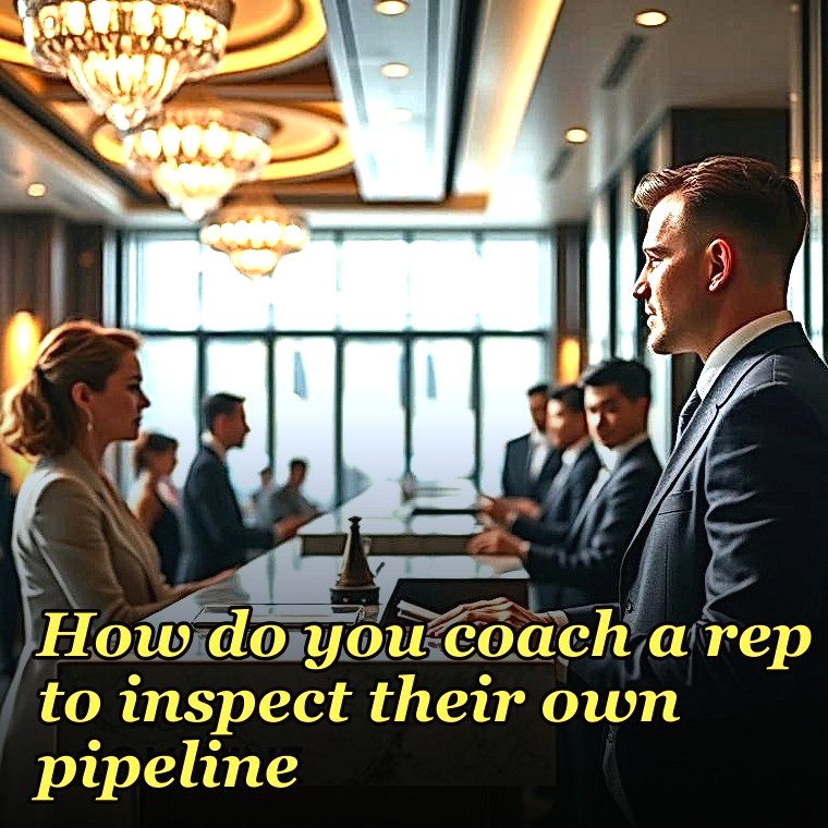 How do you coach a rep to inspect their own pipeline?