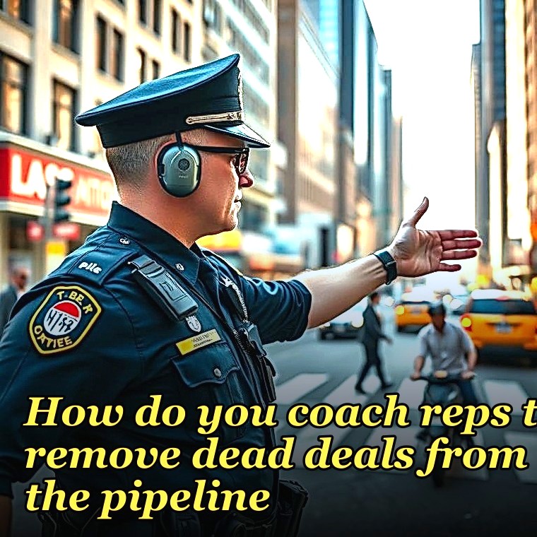 How do you coach reps to remove dead deals from the pipeline?