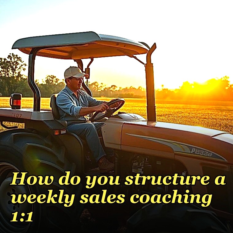 How do you structure a weekly sales coaching 1:1?