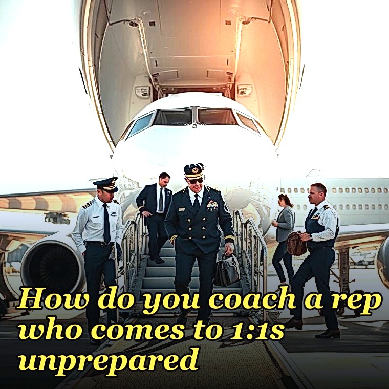 How do you coach a rep who comes to 1:1s unprepared?
