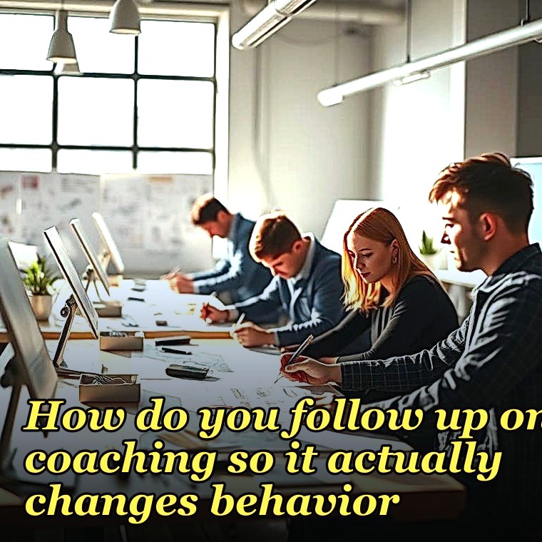 How do you follow up on coaching so it actually changes behavior?