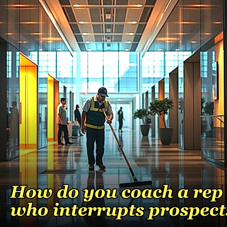 How do you coach a rep who interrupts prospects?