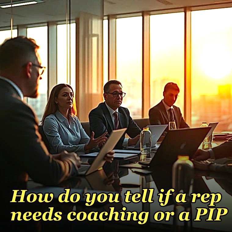 How do you tell if a rep needs coaching or a PIP?