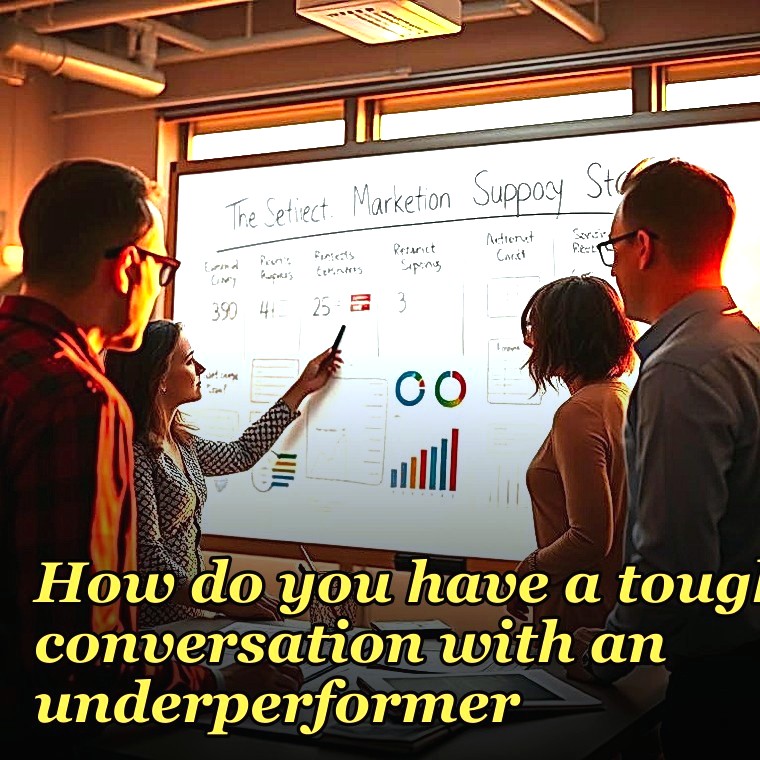How do you have a tough conversation with an underperformer?