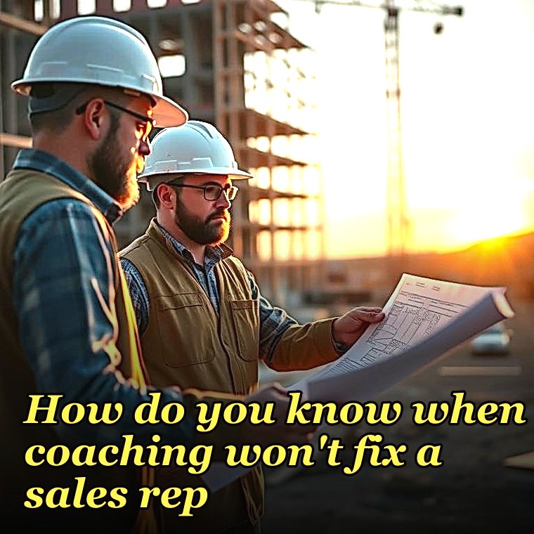How do you know when coaching won't fix a sales rep?