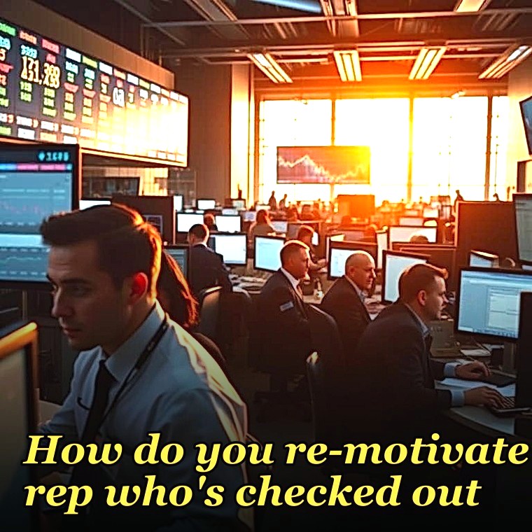 How do you re-motivate a rep who's checked out?
