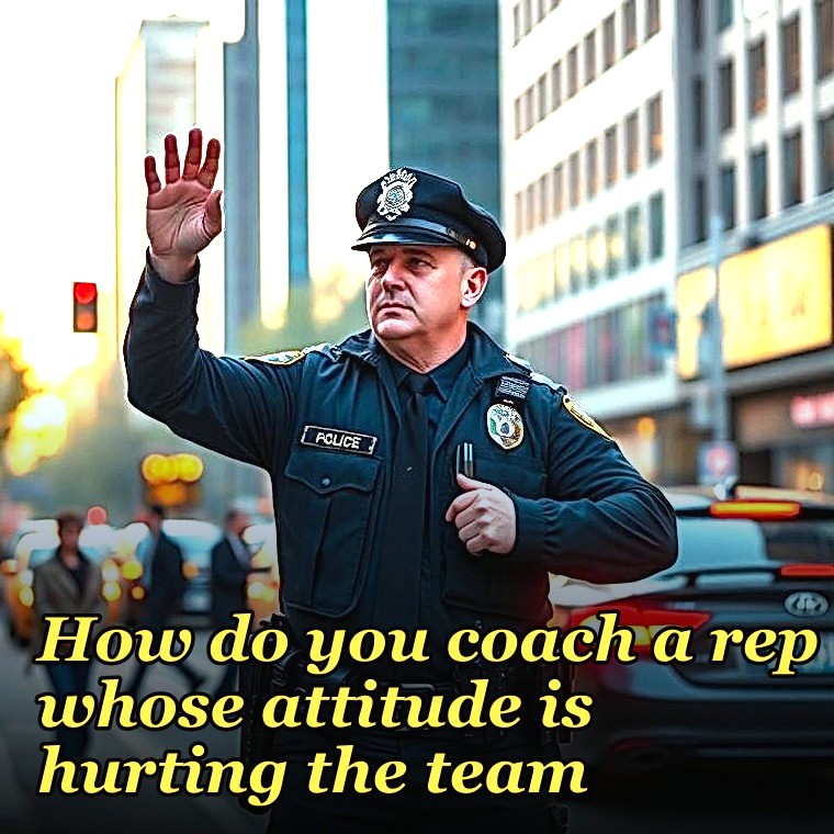 How do you coach a rep whose attitude is hurting the team?