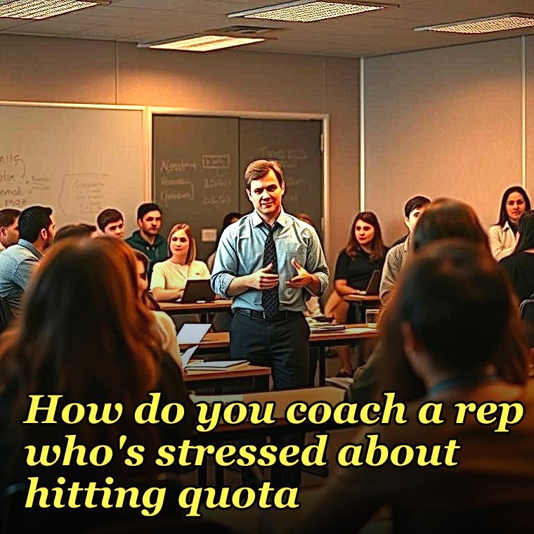 How do you coach a rep who's stressed about hitting quota?