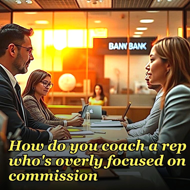 How do you coach a rep who's overly focused on commission?