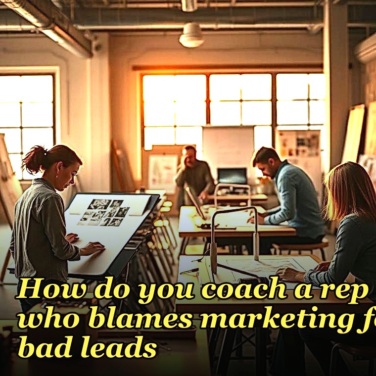 How do you coach a rep who blames marketing for bad leads?