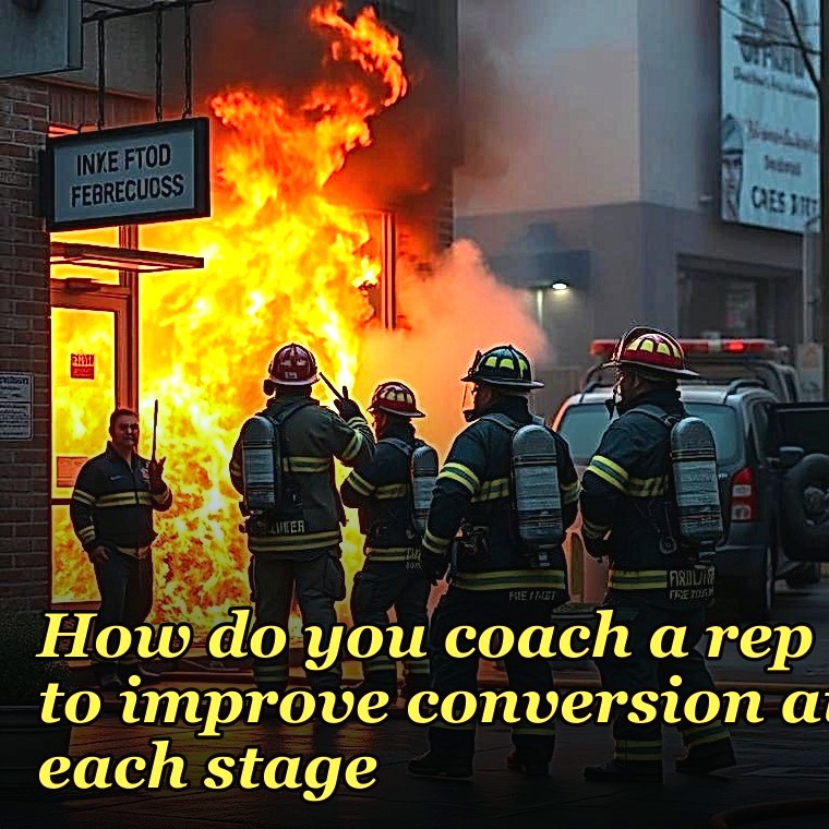 How do you coach a rep to improve conversion at each stage?