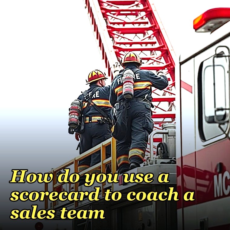 How do you use a scorecard to coach a sales team?