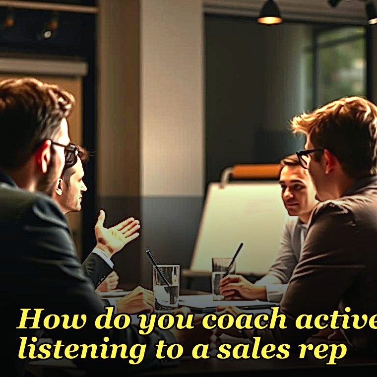 How do you coach active listening to a sales rep?