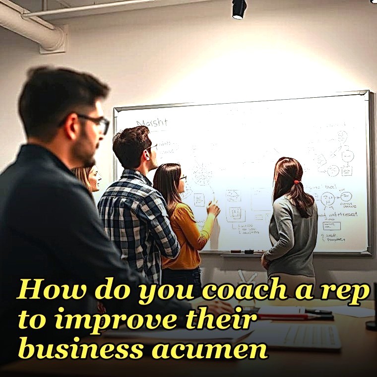 How do you coach a rep to improve their business acumen?