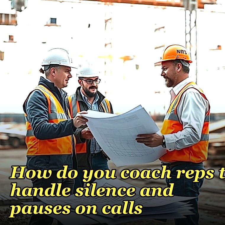 How do you coach reps to handle silence and pauses on calls?