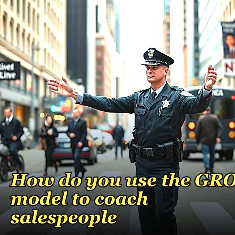 How do you use the GROW model to coach salespeople?