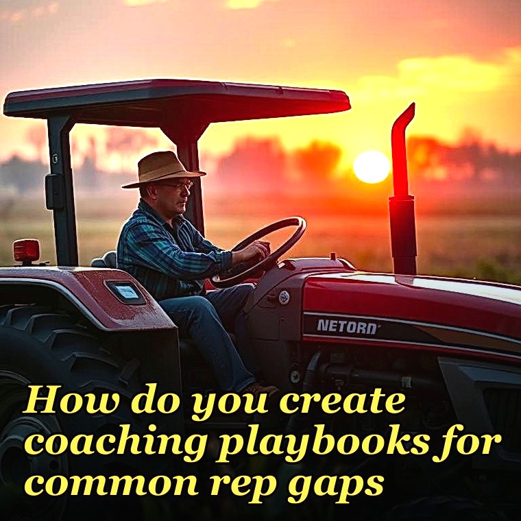 How do you create coaching playbooks for common rep gaps?