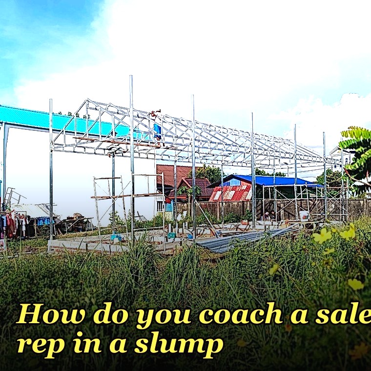 How do you coach a sales rep in a slump?